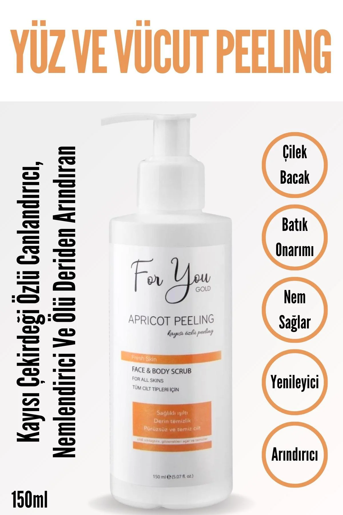 Kayısı Çekirdeği Özlü Canlandırıcı, Nemlendirici Ve Ölü Deriden A