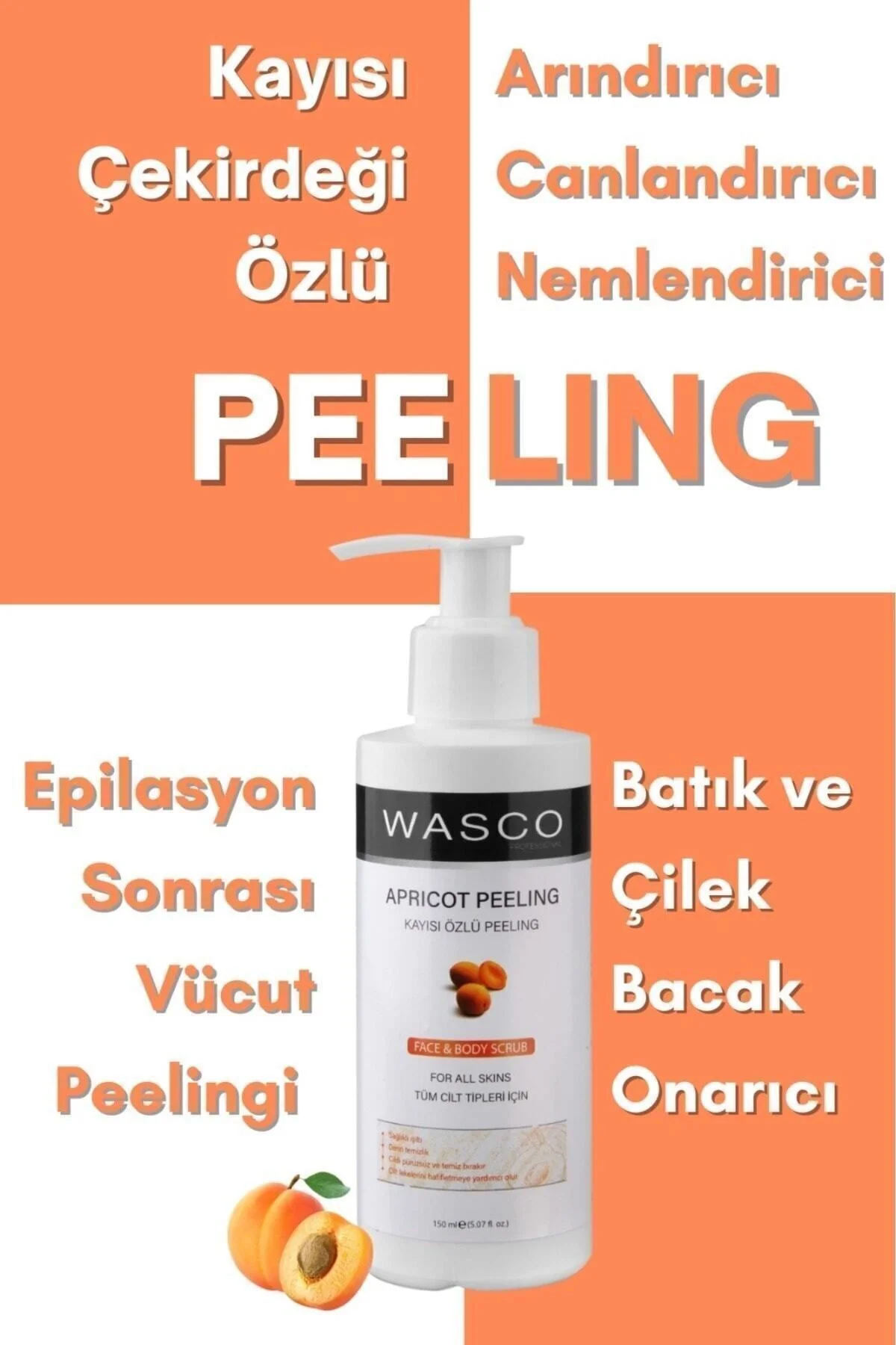 Kayısı Çekirdeği Özlü Ölü Deriden Arındıran Yenileyici Peeling (e