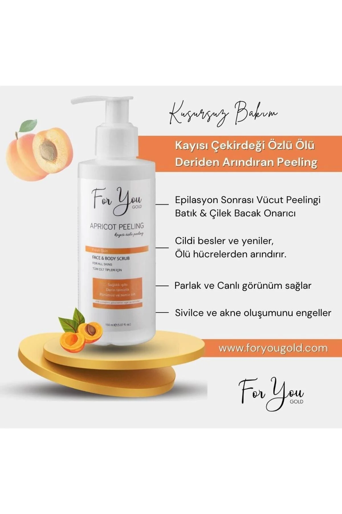 Kayısı Çekirdeği Özlü Canlandırıcı, Nemlendirici Ve Ölü Deriden A