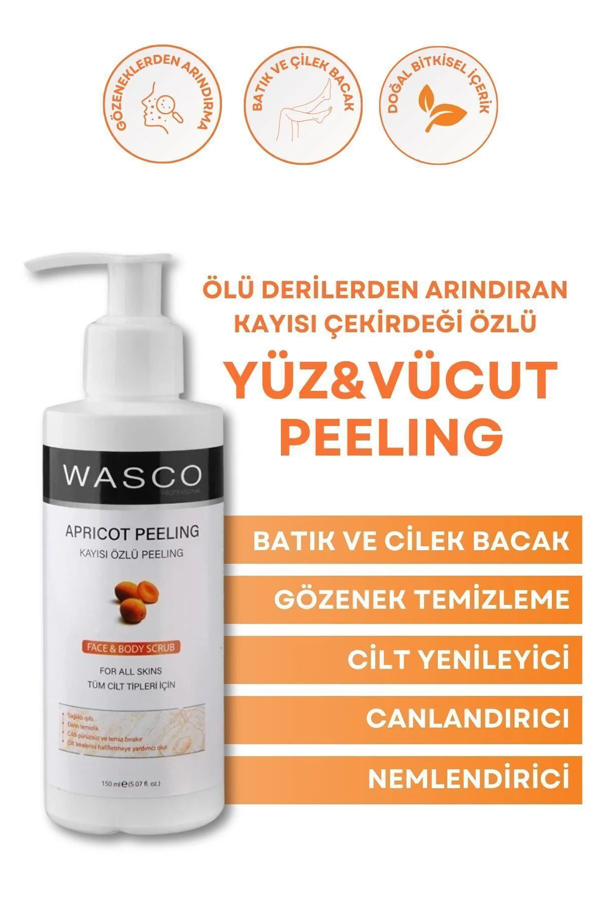 Kayısı Çekirdeği Özlü Ölü Deriden Arındıran Yenileyici Peeling (e