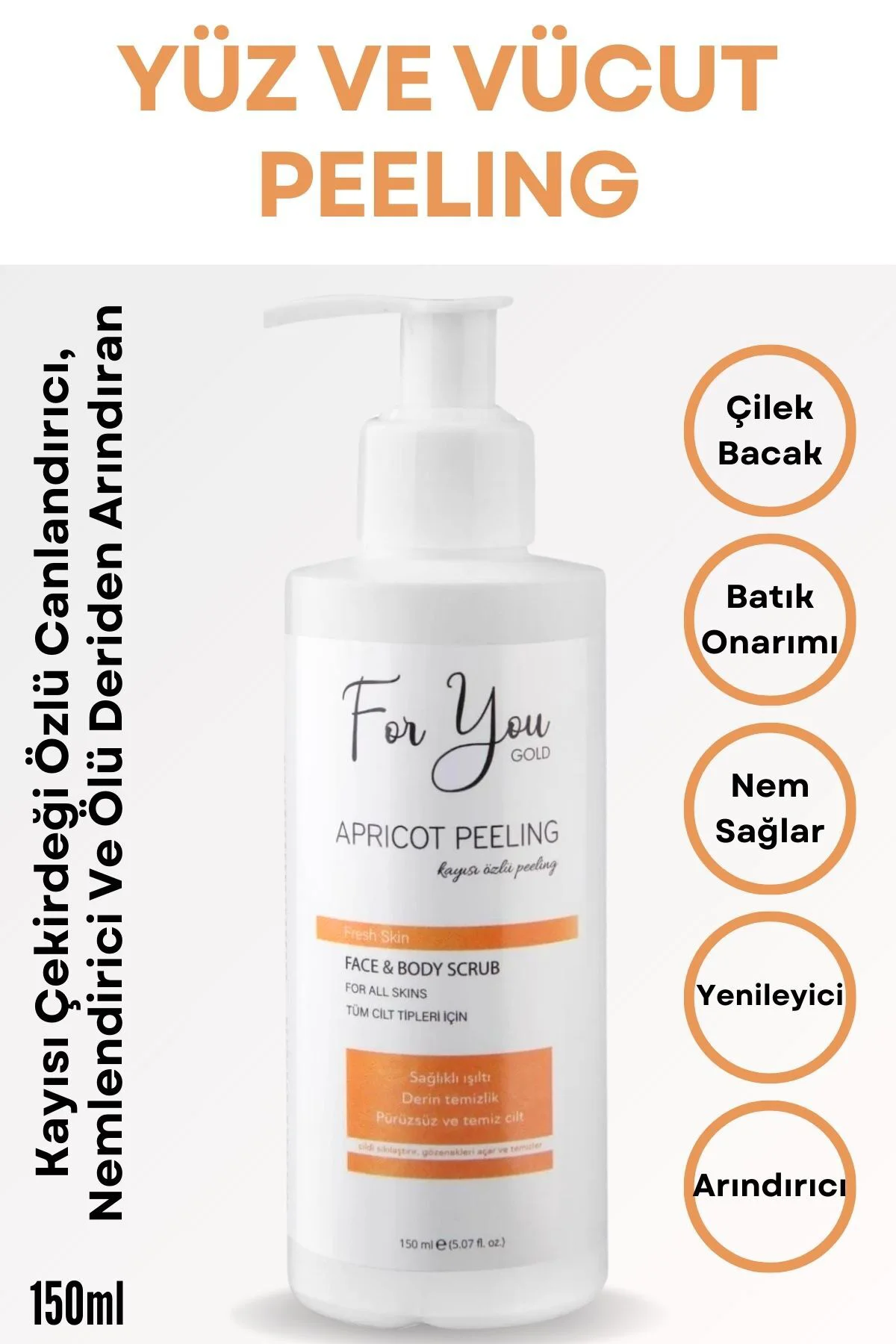 Kayısı Çekirdeği Özlü Canlandırıcı, Nemlendirici Ve Ölü Deriden A