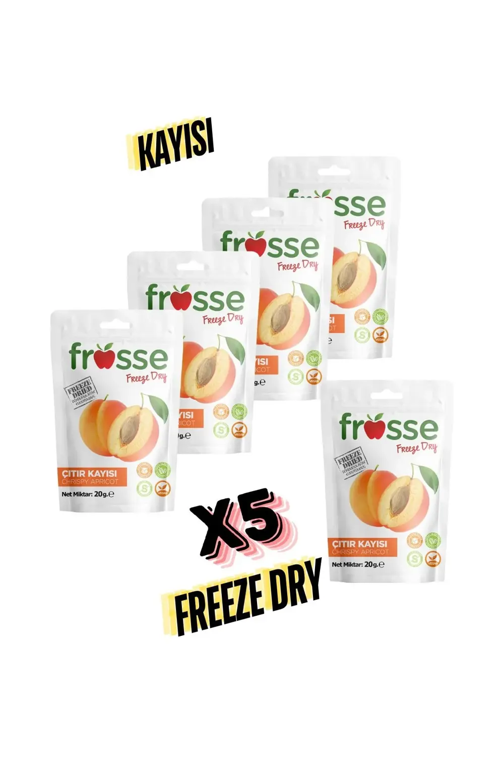 Kayısı Kıtırı - Freeze Dried - Üretici Firmadan Dondurularak Kuru