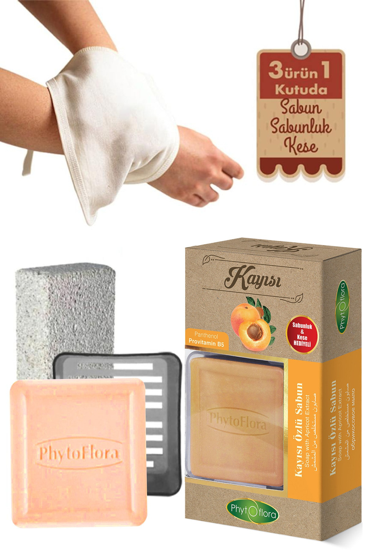 Kayısı Sabunu Ve Banyo Kesesi, Katı Sabunluk