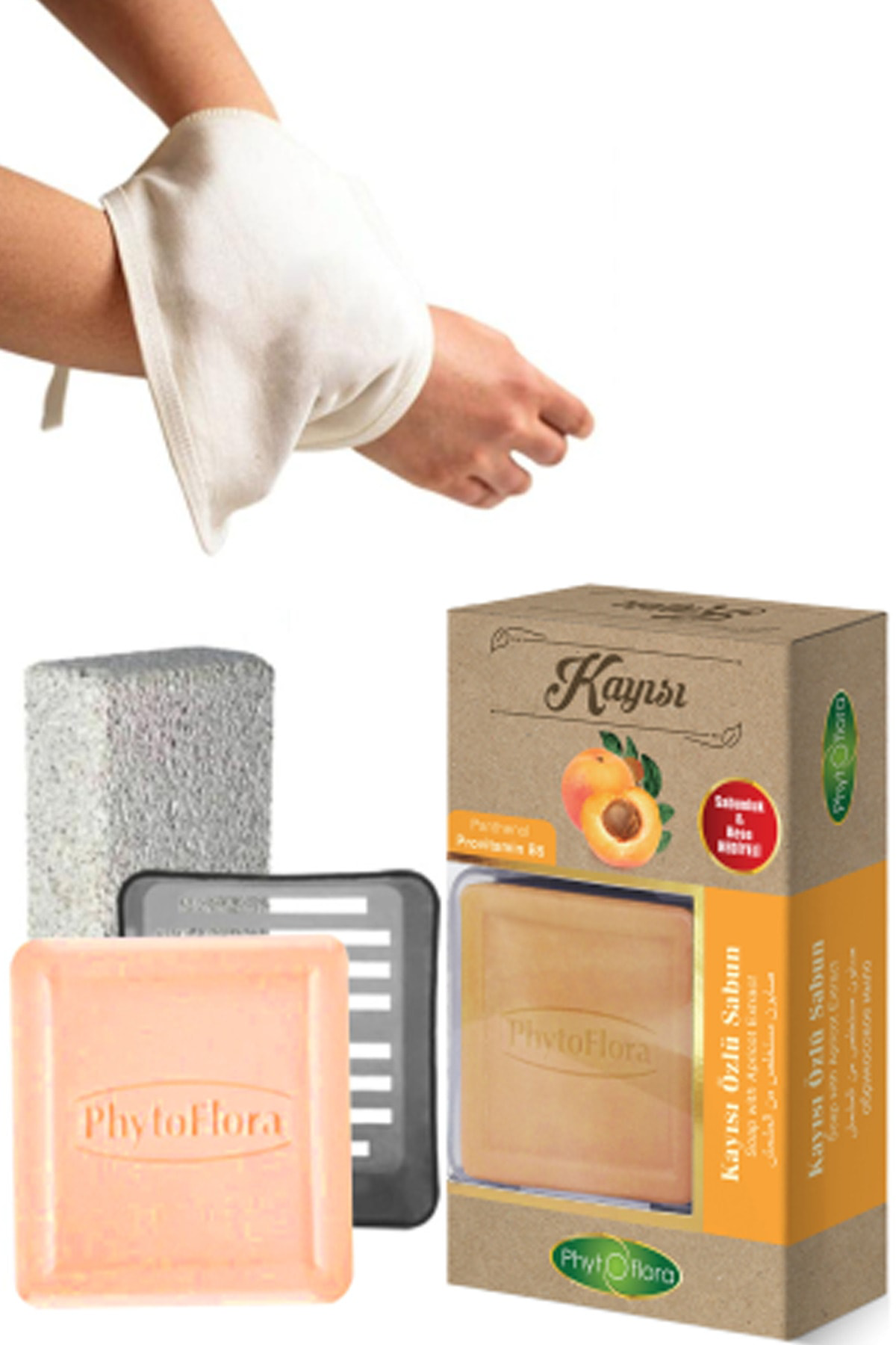 Kayısı Sabunu Ve Banyo Kesesi, Katı Sabunluk