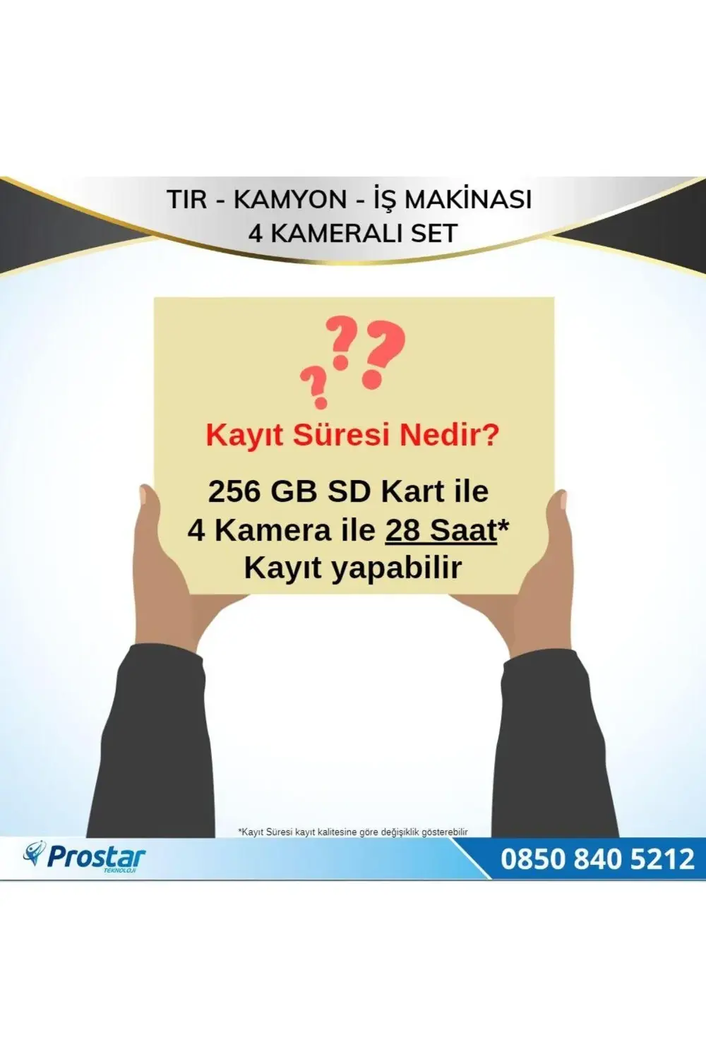 Kayıtlı 10" Dört Kameralı 256 Gb Sd Destekli Ahd Tır Kamyon Ve Iş