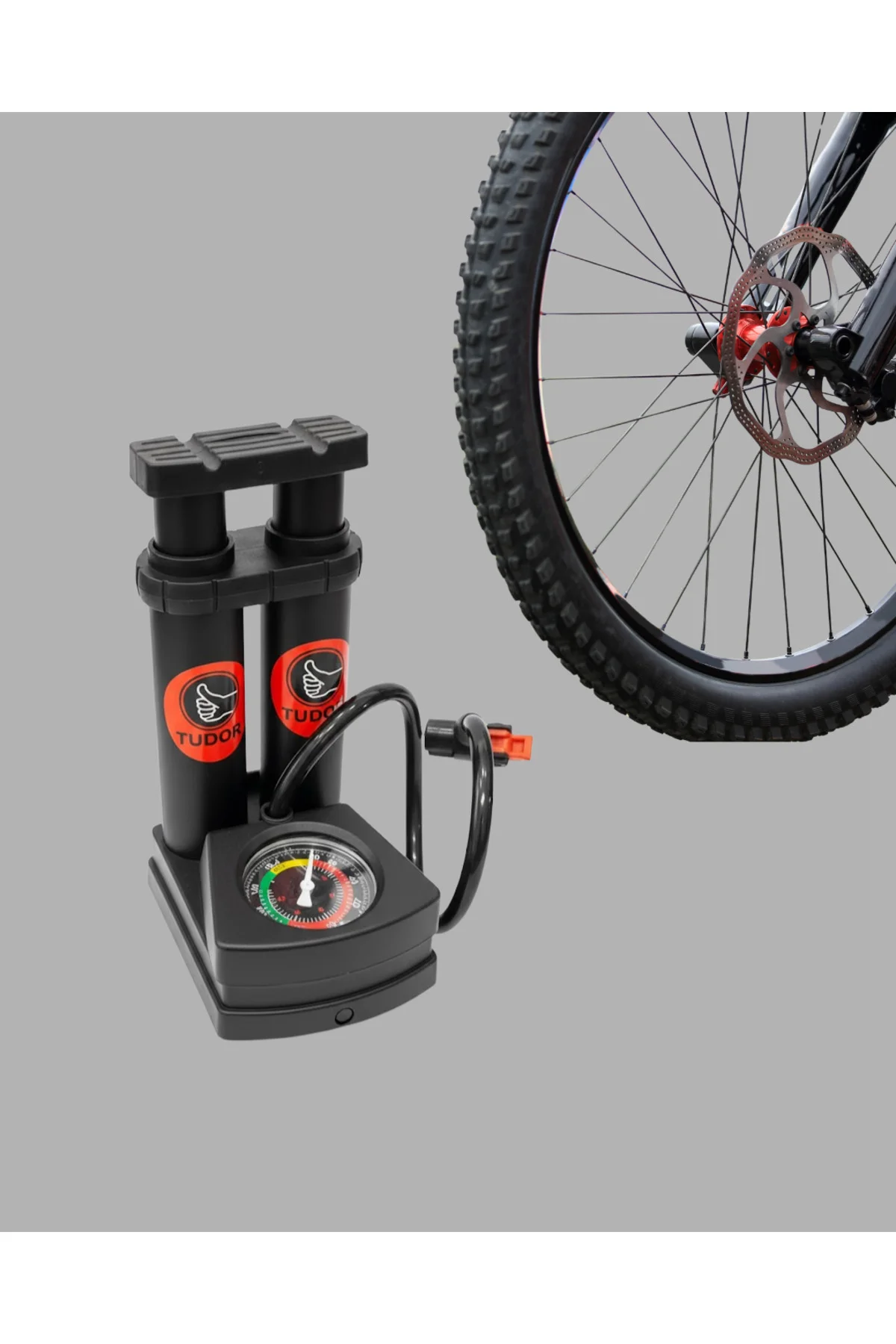 Kaymaz Pedallı Ayaklı Hava Pompası Tüm Supap Uyumlu