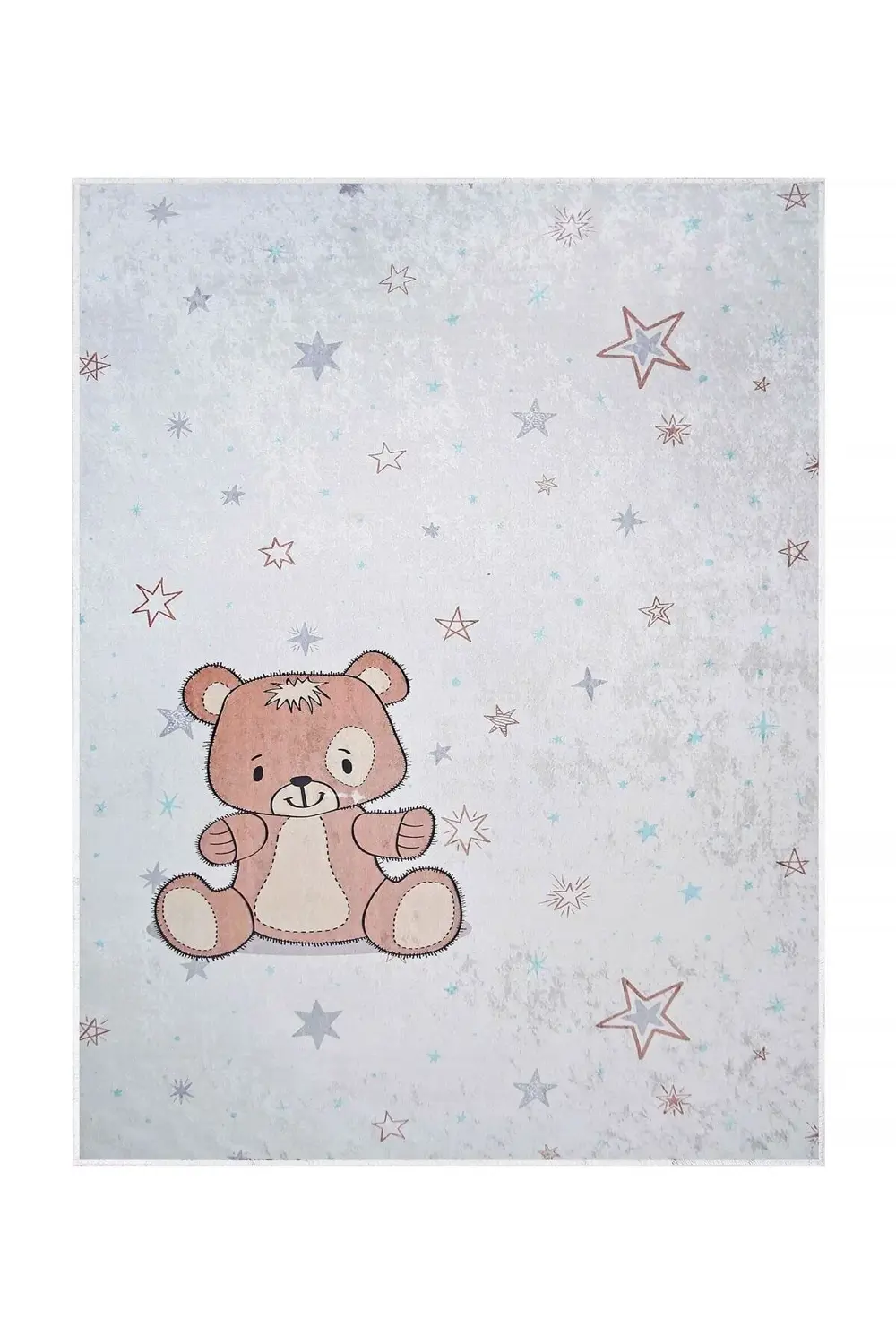 Kaymaz Taban Dijital Halı Yıkanabilir Erkek Çocuk Odası Halısı Ay