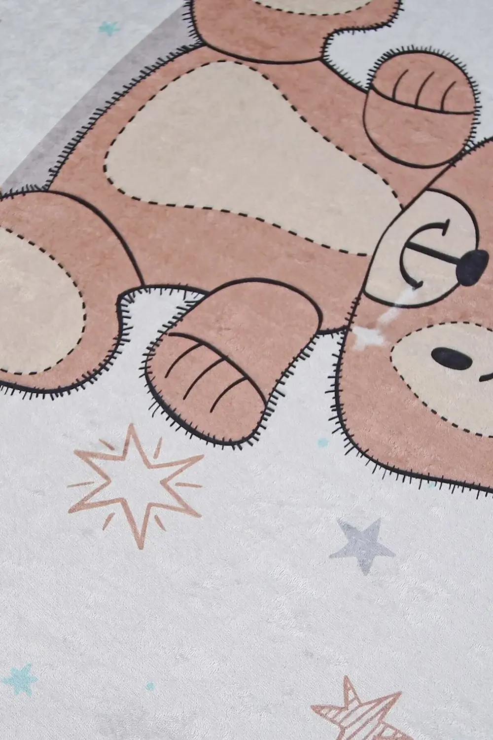 Kaymaz Taban Dijital Halı Yıkanabilir Erkek Çocuk Odası Halısı Ay