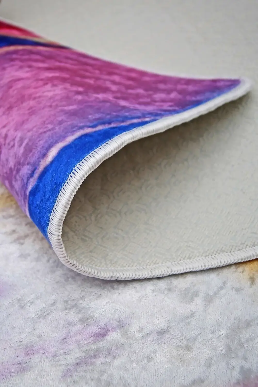 Kaymaz Taban Dijital Halı Yıkanabilir Pembe Kız Çocuk Odası Halıs