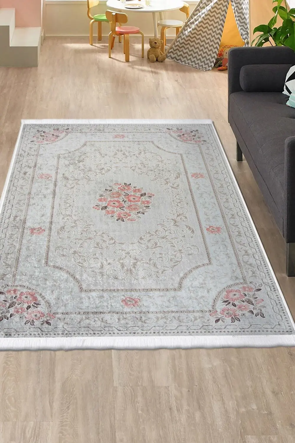 Kaymaz Taban Dijital Halı Yıkanabilir Salon Banyo Oda Koridor Mut