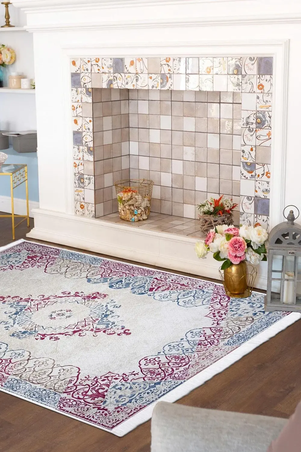 Kaymaz Taban Dijital Halı Yıkanabilir Salon Banyo Antre Mutfak Ha