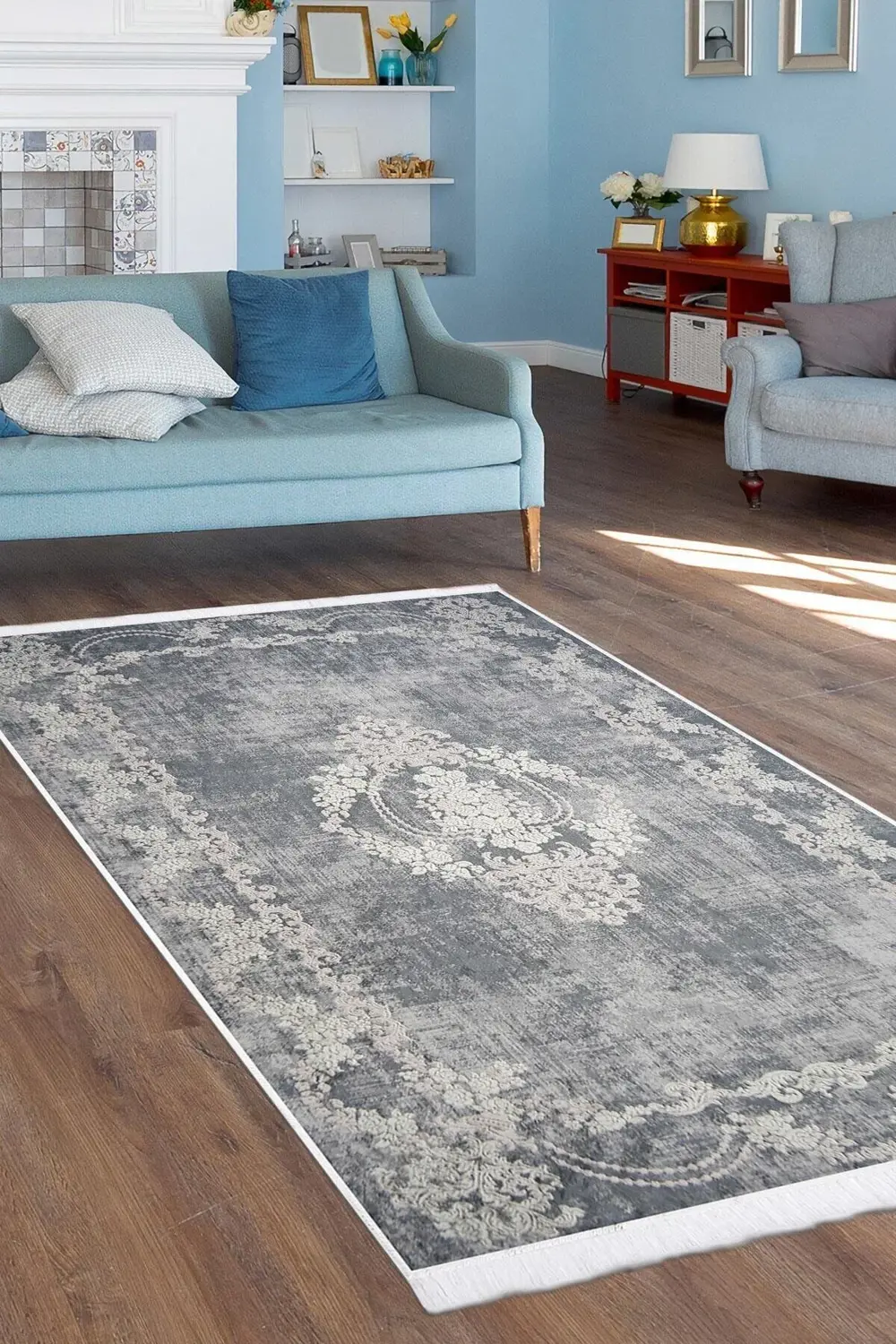 Kaymaz Taban Dijital Halı Yıkanabilir Salon Banyo Oda Koridor Mut