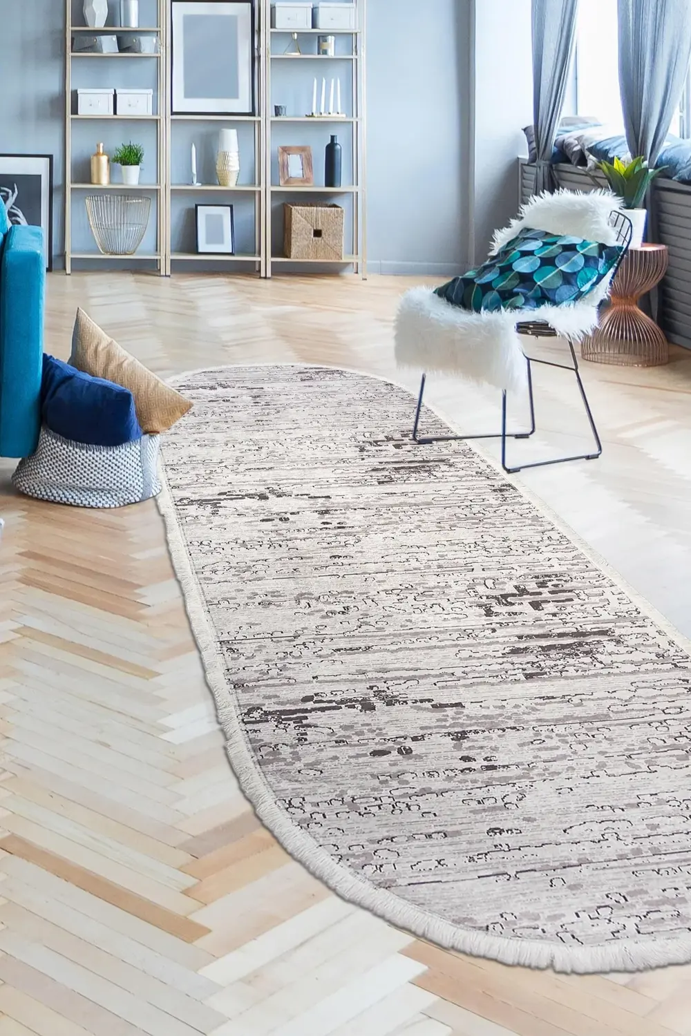Kaymaz Taban Dijital Oval Halı Kaymaz Taban Dijital Oval Halı
