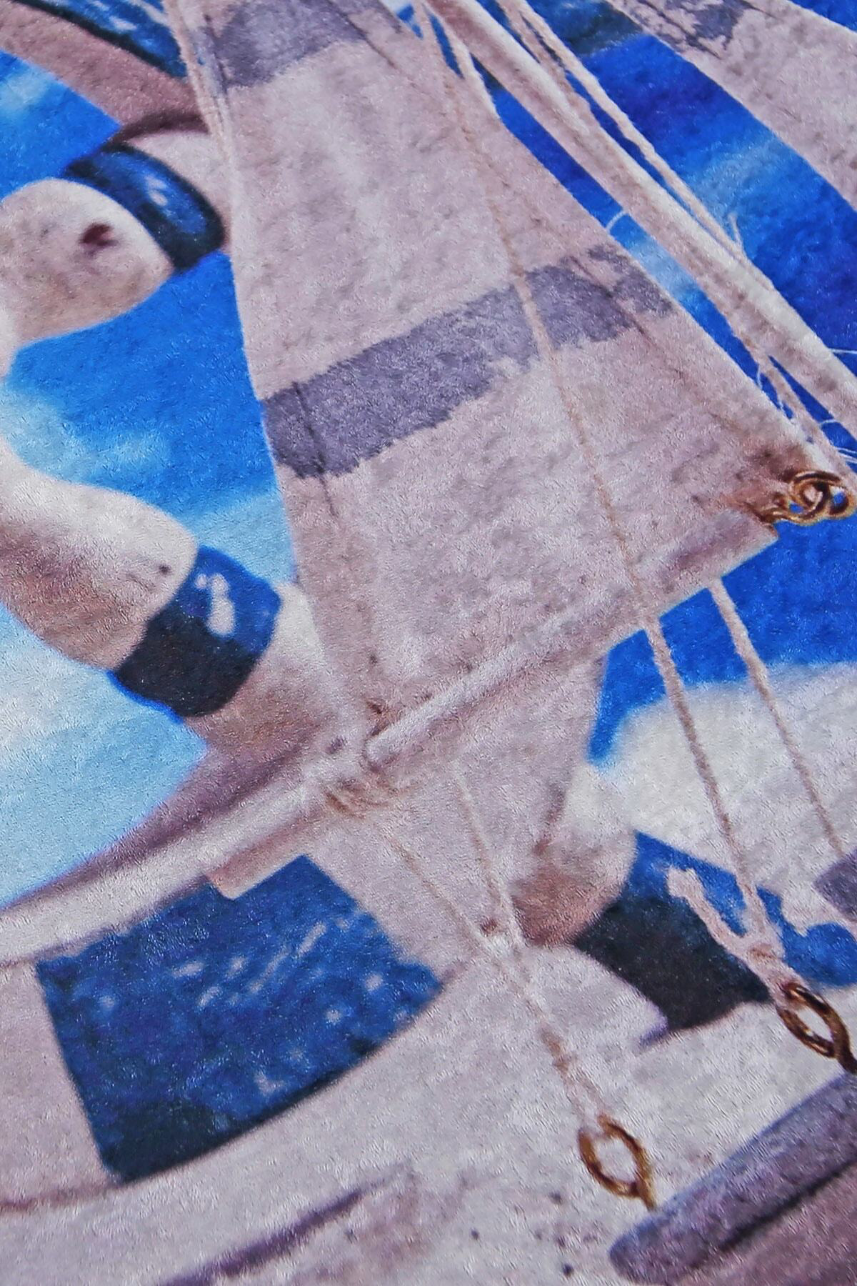 Kaymaz Taban Dijital Halı Yıkanabilir Denizci Erkek Çocuk Odası H