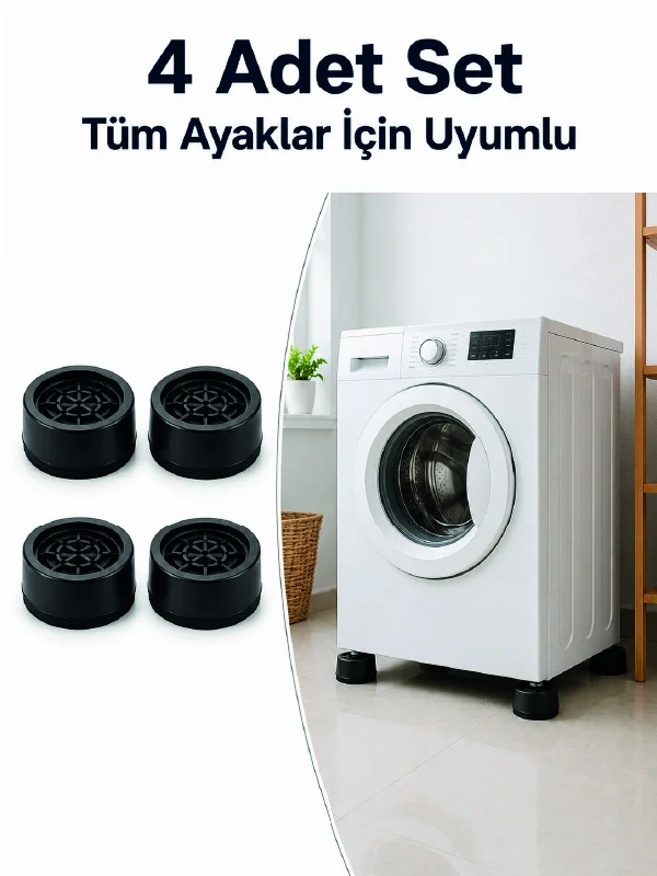 Kaymaz Tabanlı 4 Adet Makine Ayak Yükseltici