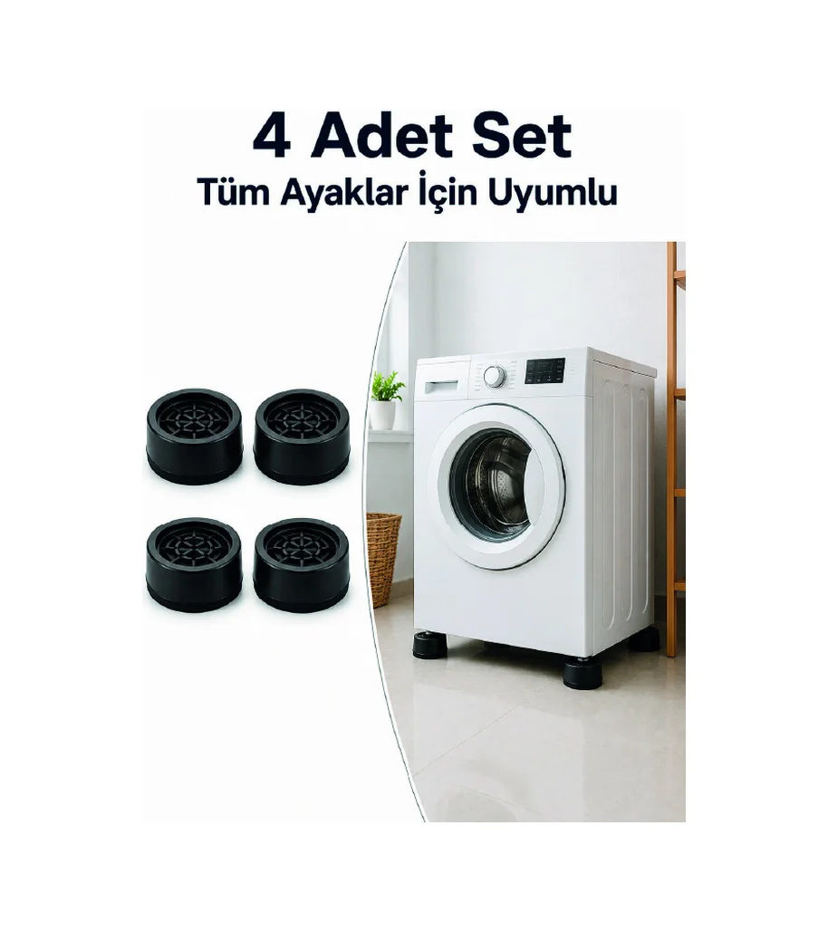 Kaymaz Tabanlı 4 Adet Makine Ayak Yükseltici - Lisinya
