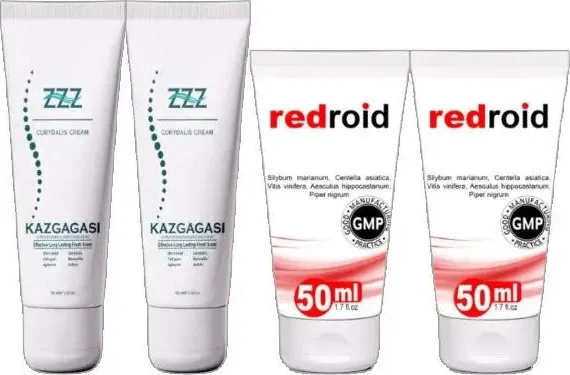 Kaz Gagası Kremi 2X100 ml + Redroid Bakım Kremi 2X50 ml – Çatlamış Tırnaklara Çözüm