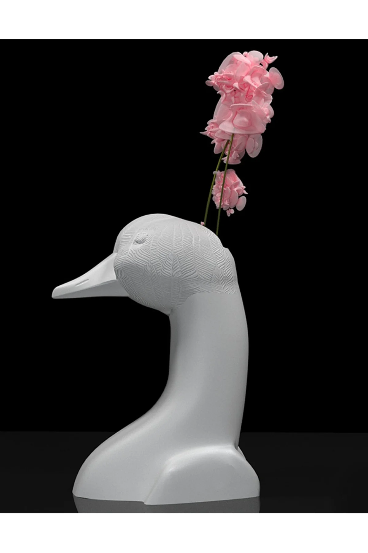 Kaz Modern Vazo Büyük Boy 25 CM Dekoratif Sert Plastik Kaz Vazo