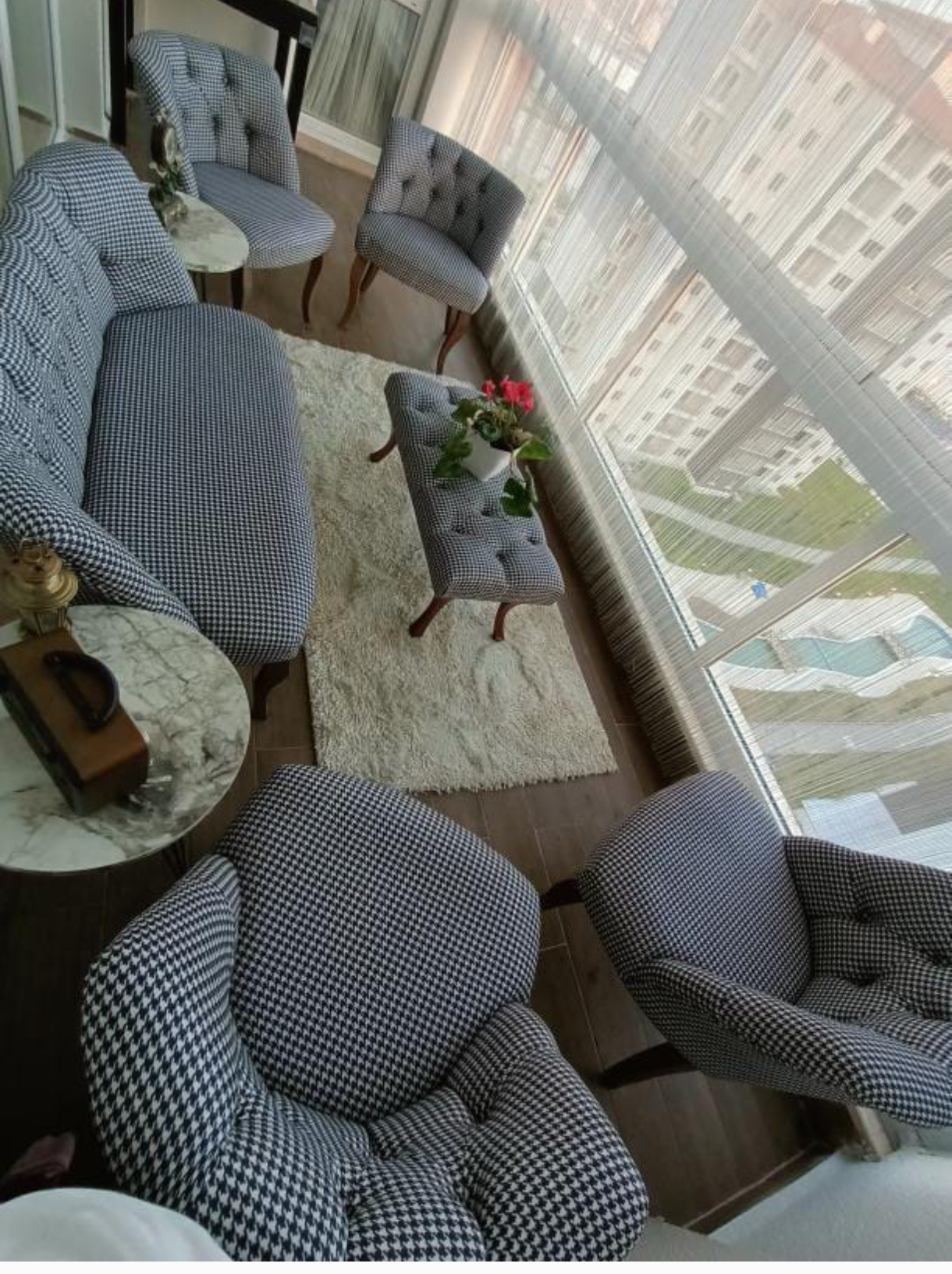 Kazayagı cay seti koltuk 2 1 1 puf hediye