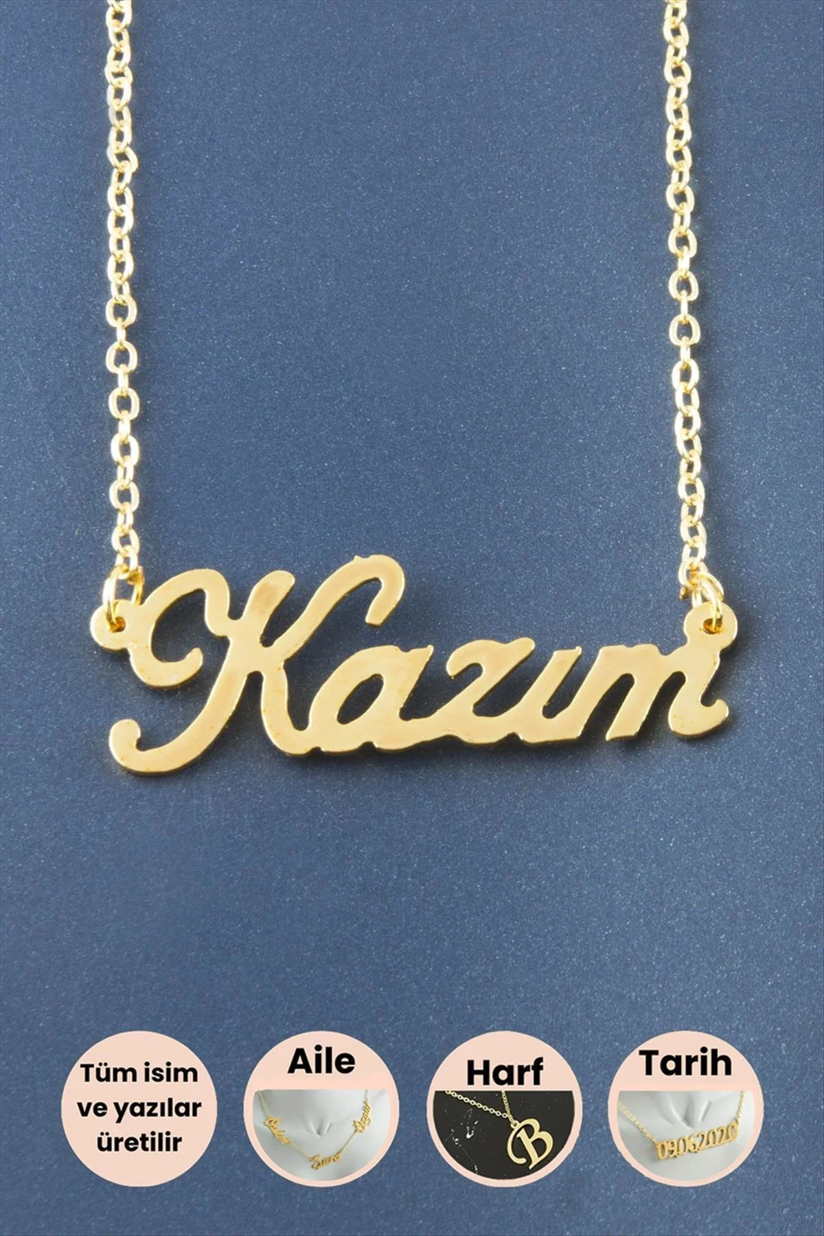 Kazım İsimli Kolye Kazım İsimli Kolye
