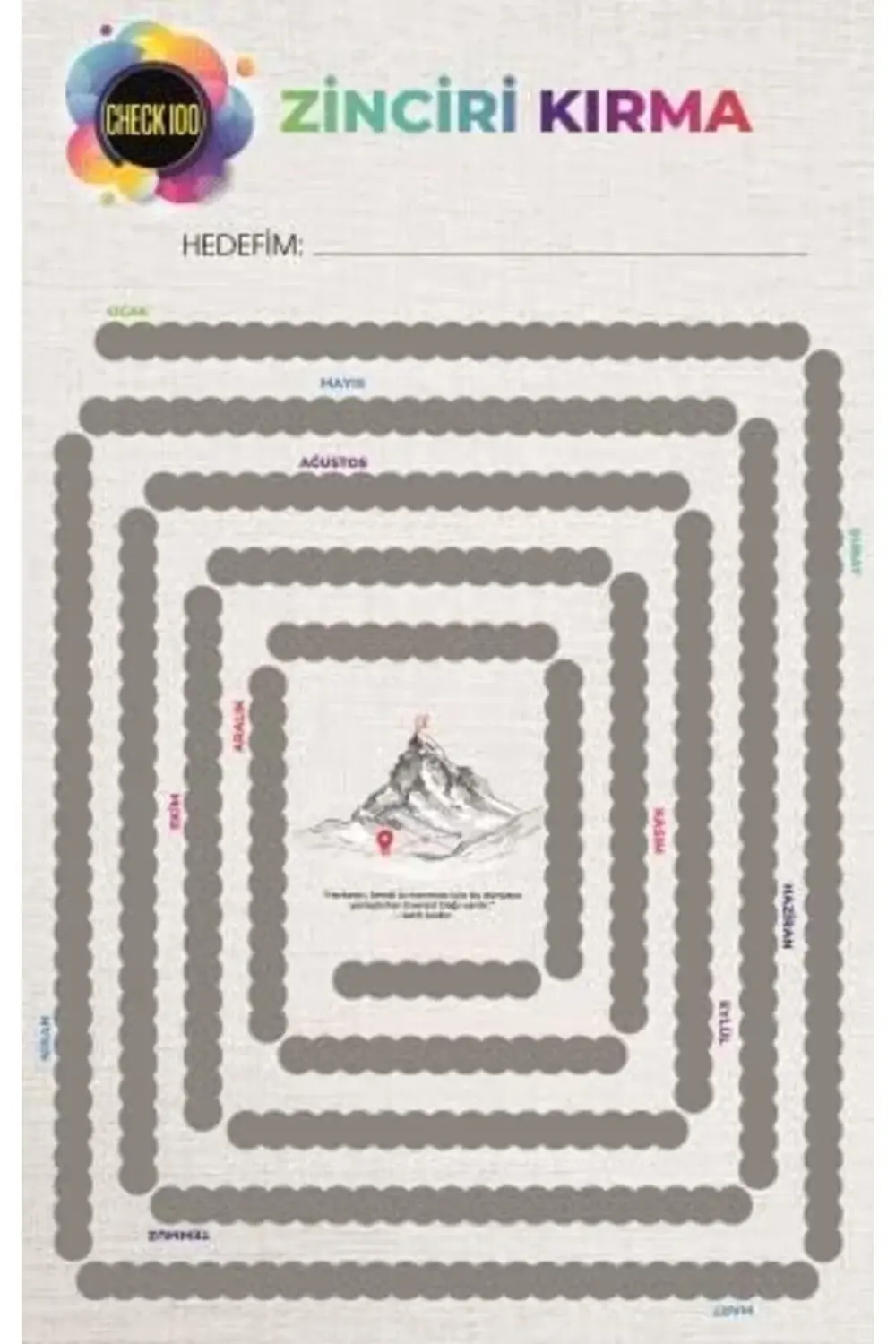 Kazınabilir Zinciri Kırma Posteri, Hedef Zinciri Kırma Kazı Kazan