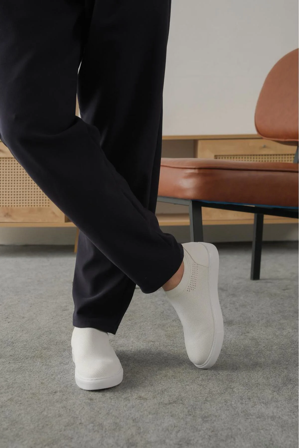 Kb-106 Kuback Beyaz Triko Günlük Erkek Ayakkabı