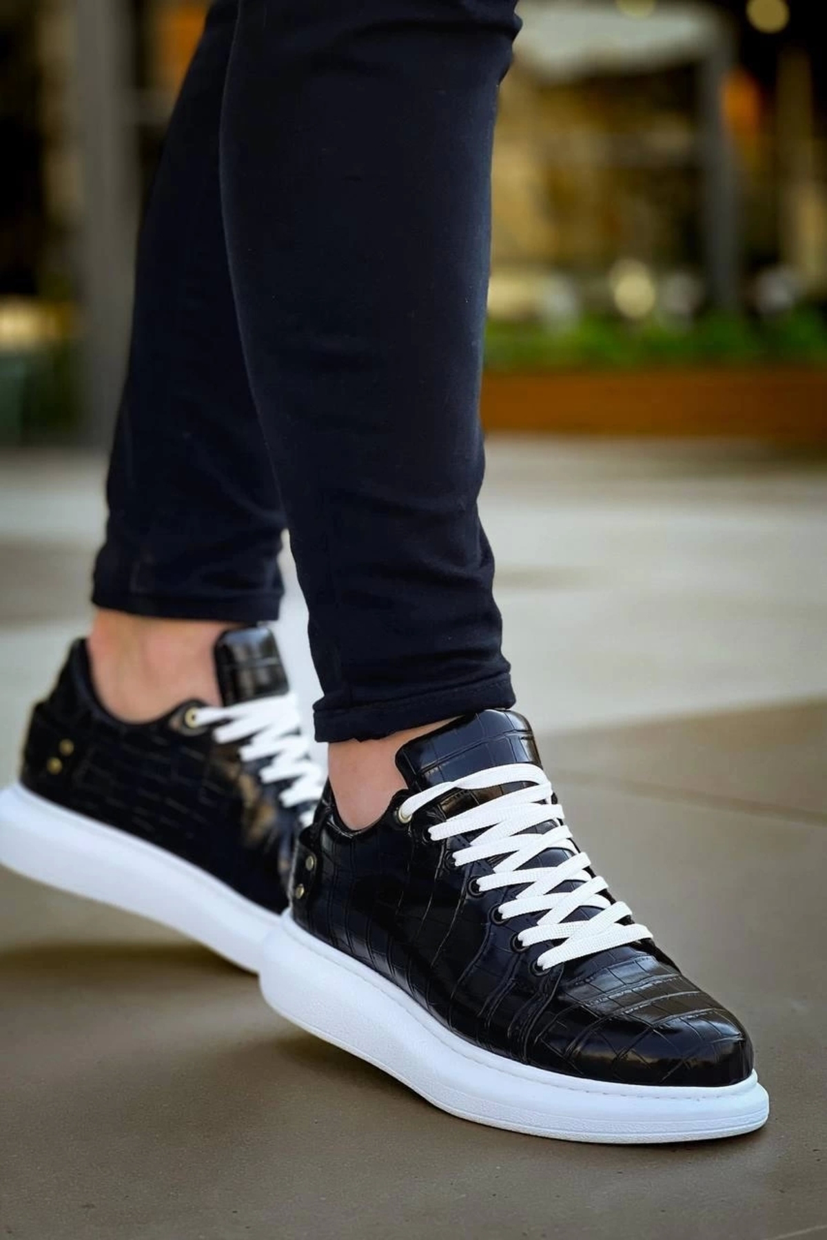 Gizmurstore Kb Kuback Siyah Crocodile Günlük Erkek - Şık Tasarım