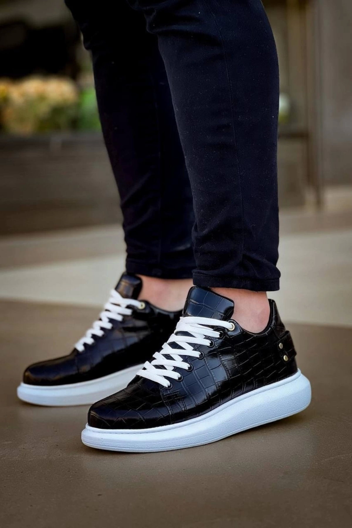 Gizmurstore Kb Kuback Siyah Crocodile Günlük Erkek - Şık Tasarım