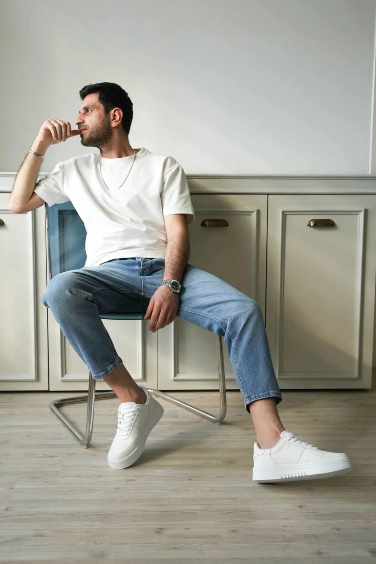 KB-N2 Kuback Beyaz Cilt Günlük Erkek Ayakkabı