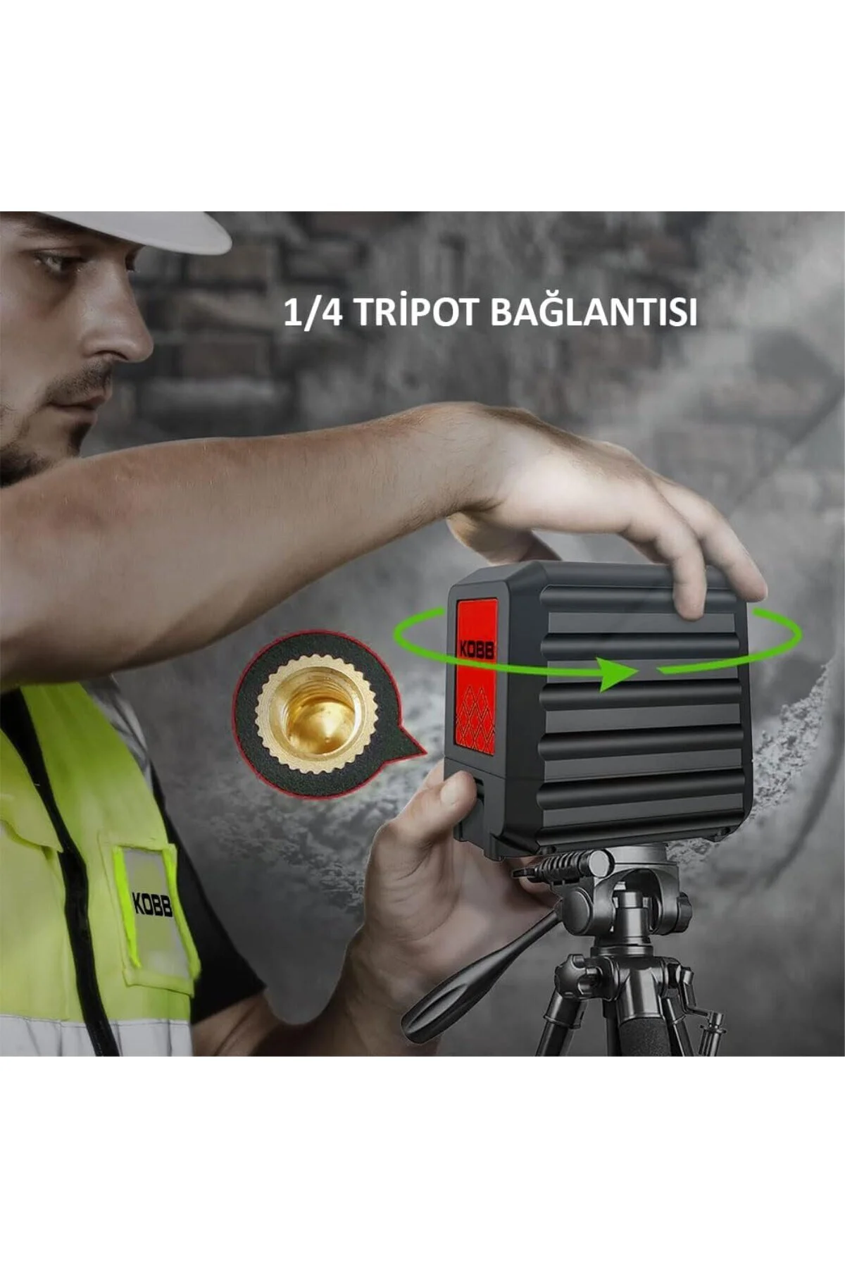 KBL90G 30 Metre Profesyonel Yatay ve Dikey Otomatik Hizalamalı Yeşil Çapraz Çizgi Laze