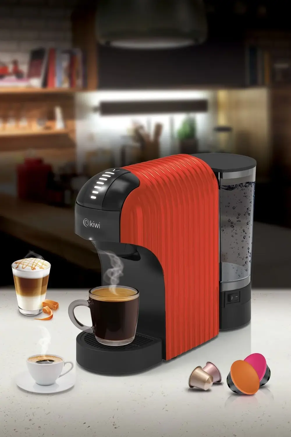 Kcm-7597 Multikapsül Kahve Makinesi Kırmızı Nespresso / Tchibo /