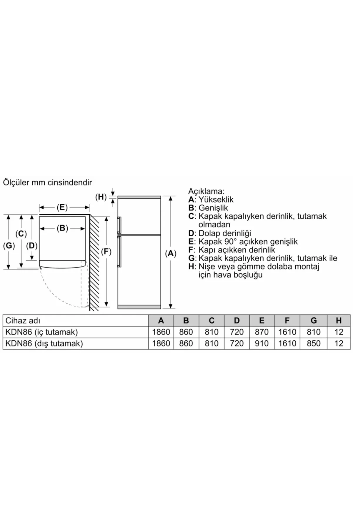 KDN86XWE1N-Bosch Solo Soğ.-Dond. Kombinasyonu