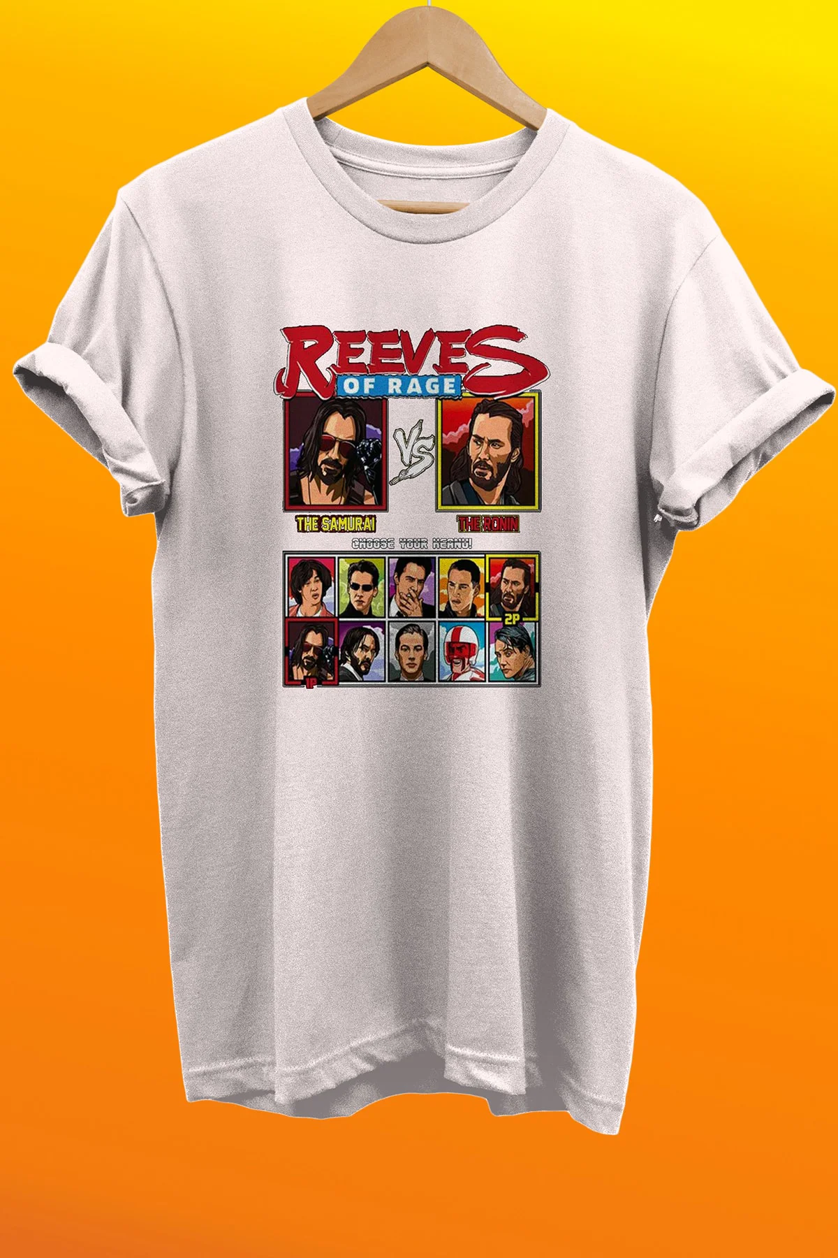 Keanu Reeves Film Karakterleri Baskılı %100 Pamuk Basic T-shirt N