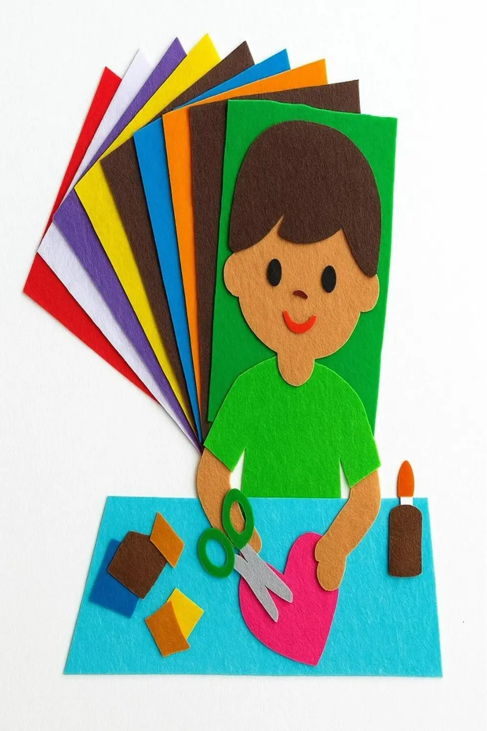 Keçe A4 Renkli Keçe Karışık 10'lu 1 Paket 10 Adet