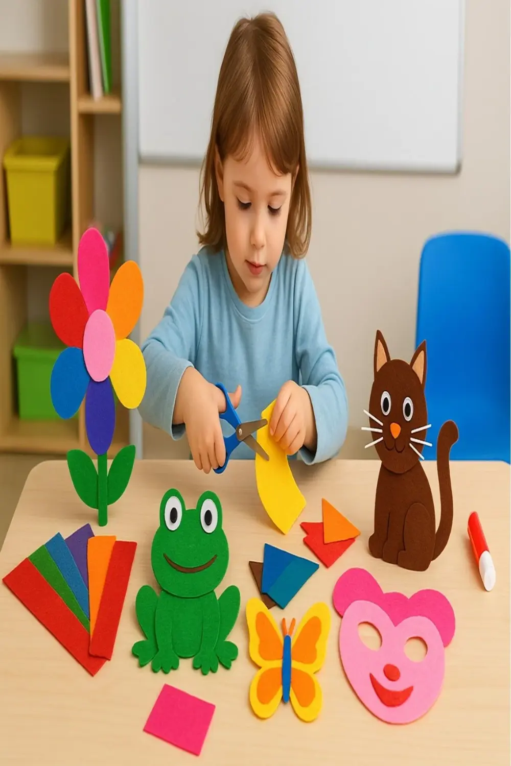 Keçe A4 Renkli Keçe Karışık 10'lu 1 Paket 10 Adet