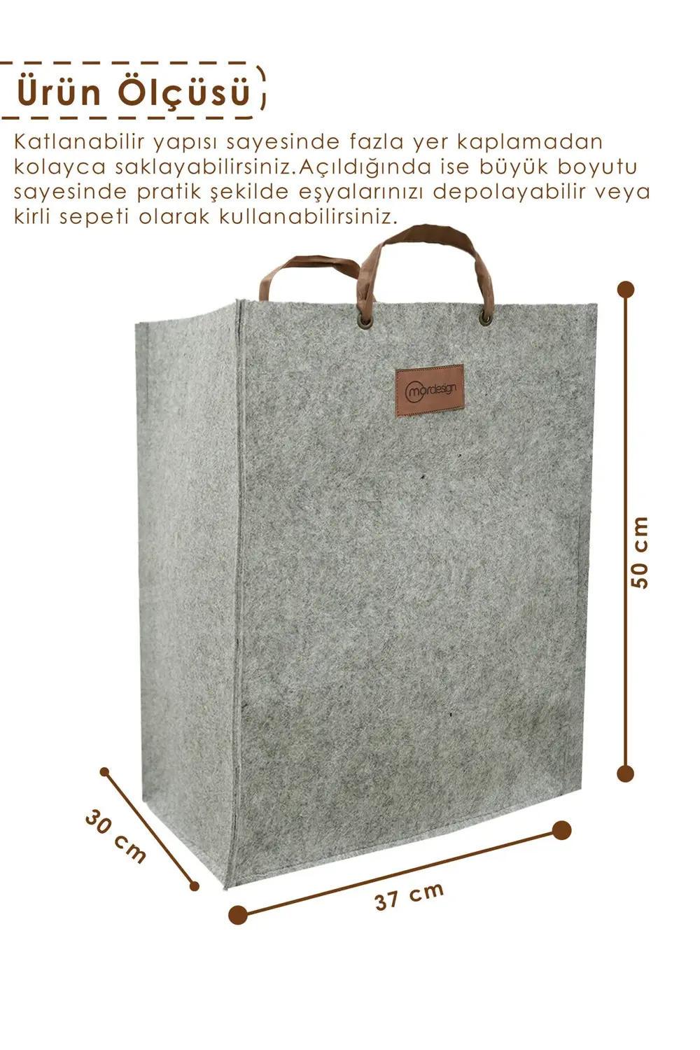 Keçe Çocuk Oyuncak/Kirli Çamaşır Depolama Sepeti, Çok Amaçlı Sakl