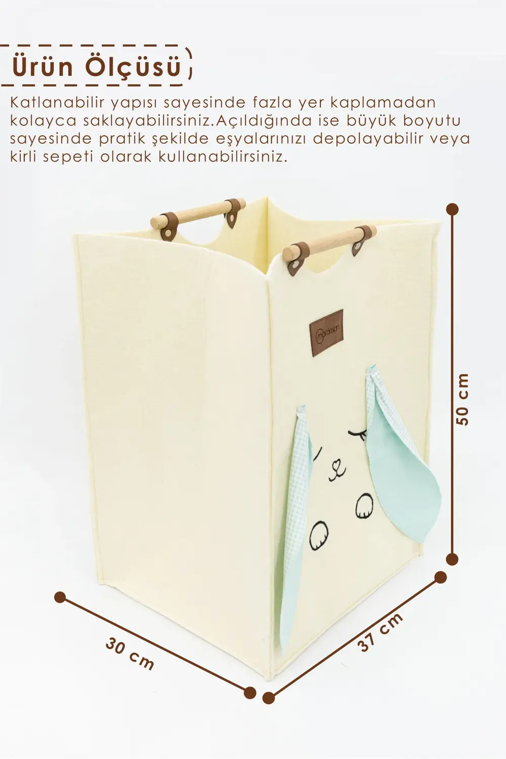 Keçe Çocuk Oyuncak/Kirli Çamaşır Depolama Sepeti, Çok Amaçlı Sakl