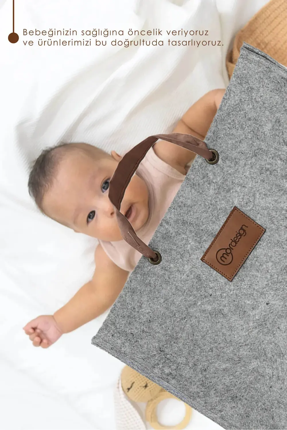 Keçe Çocuk Oyuncak/Kirli Çamaşır Depolama Sepeti, Çok Amaçlı Sakl