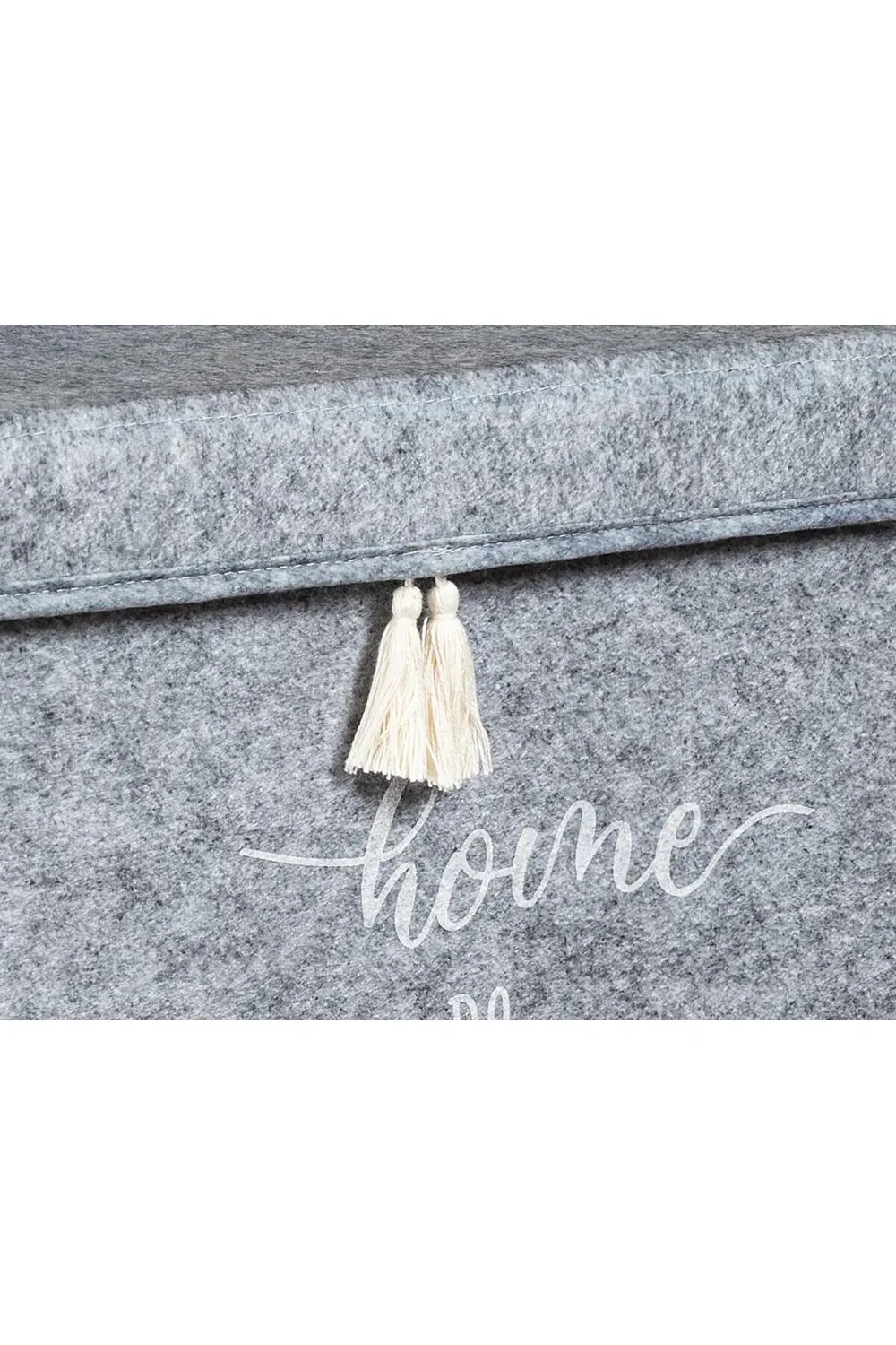 Keçe Kapaklı Çok Amaçlı Mega Kutu Gri 55x41x30 Cm