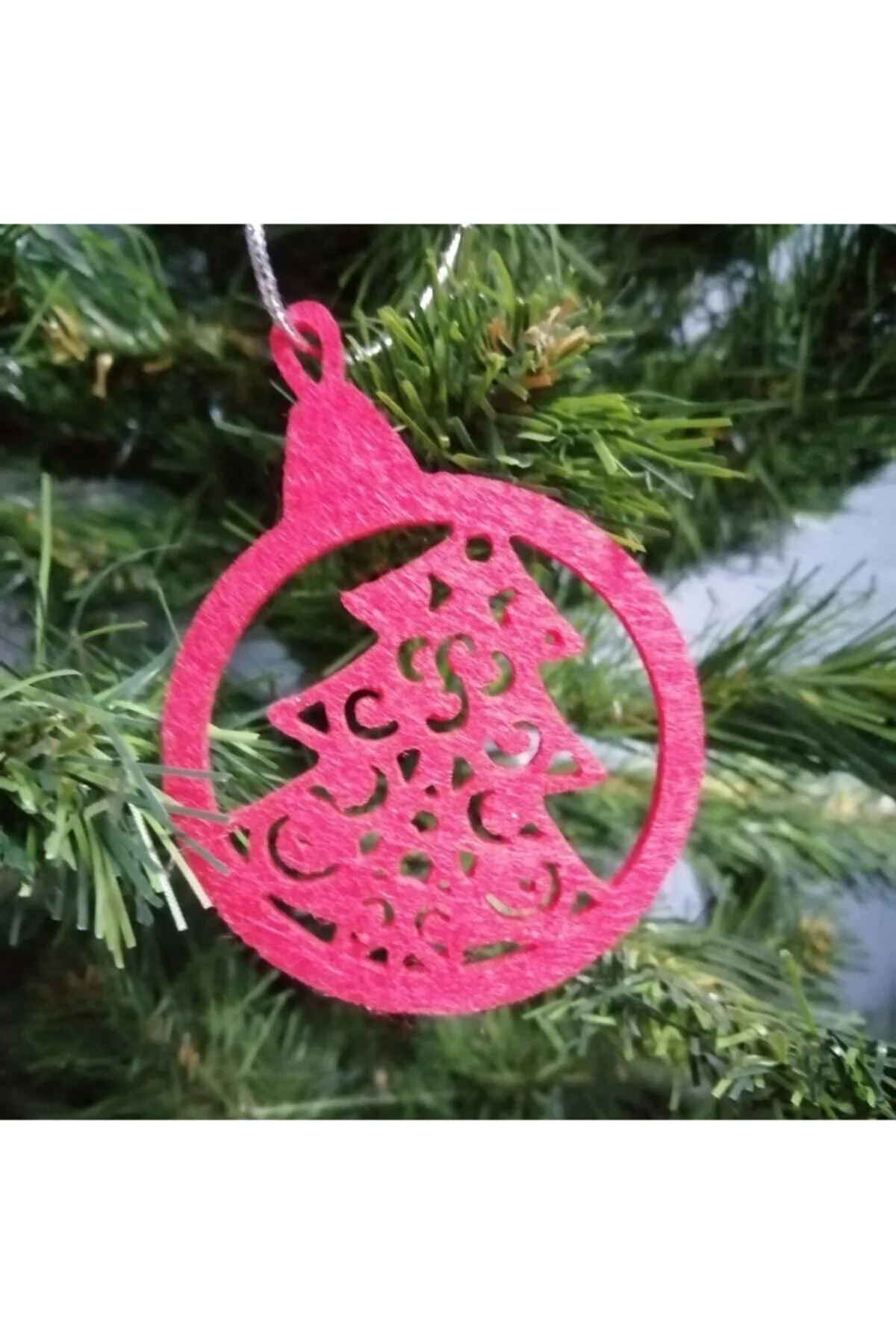 Keçe Yılbaşı Ağacı Süsü 6'lı 3mm 7,5x7,5