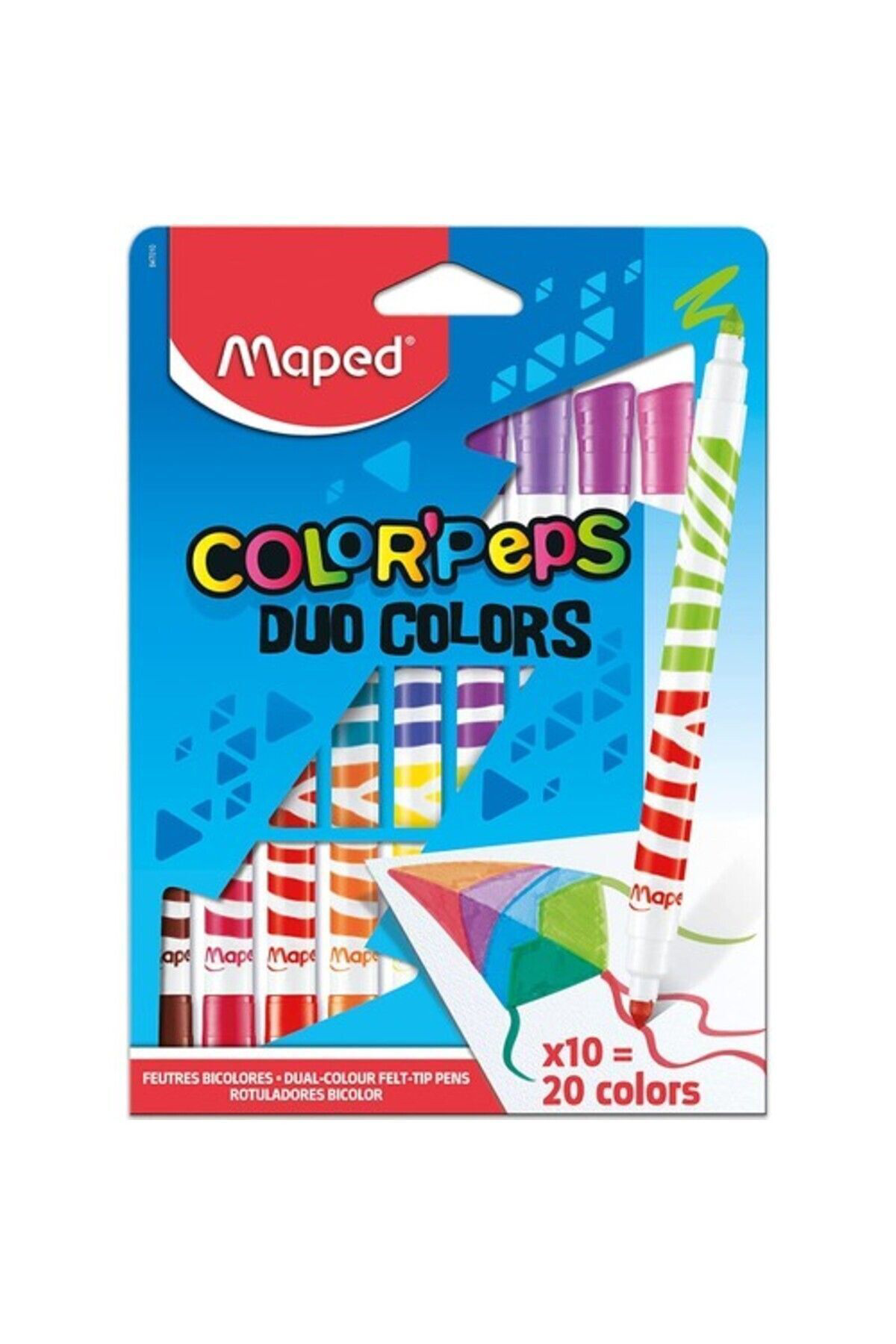 Keçeli Boya Kalemi Duo Tip 10 Lu 20 Renk 847010