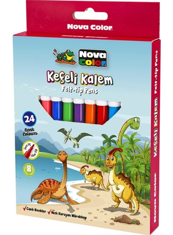 Nova Color Keçeli Kalem Felt-Tip Pens- 24 Lü