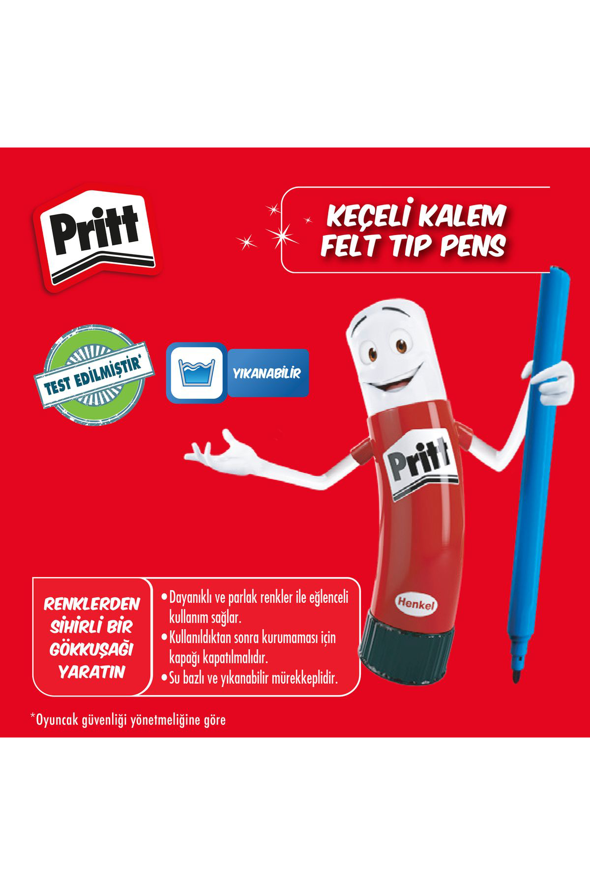 Pritt Keçeli Kalem Seti 24'Lü - Yıkanabilir Ve Dayanıklı Renkler, 1. Sı