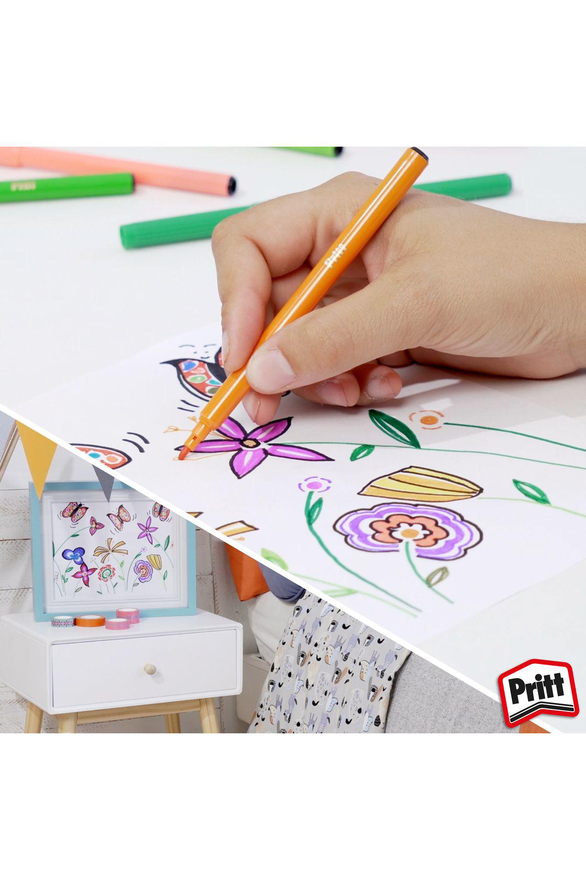 Pritt Keçeli Kalem Seti 24'Lü - Yıkanabilir Ve Dayanıklı Renkler, 1. Sı