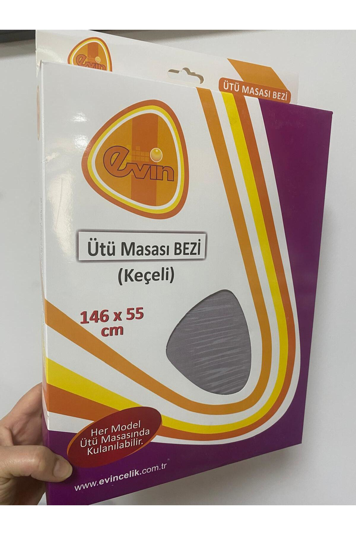 Keçeli Ütü Masası Kılıfı Isıya Dayanıklı %100 Pamuk Kumaş 146x55c