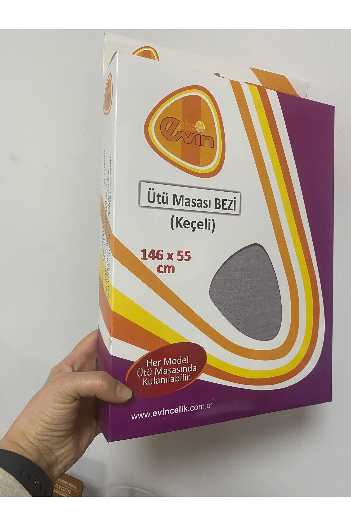 Keçeli Ütü Masası Kılıfı Isıya Dayanıklı %100 Pamuk Kumaş 146x55c