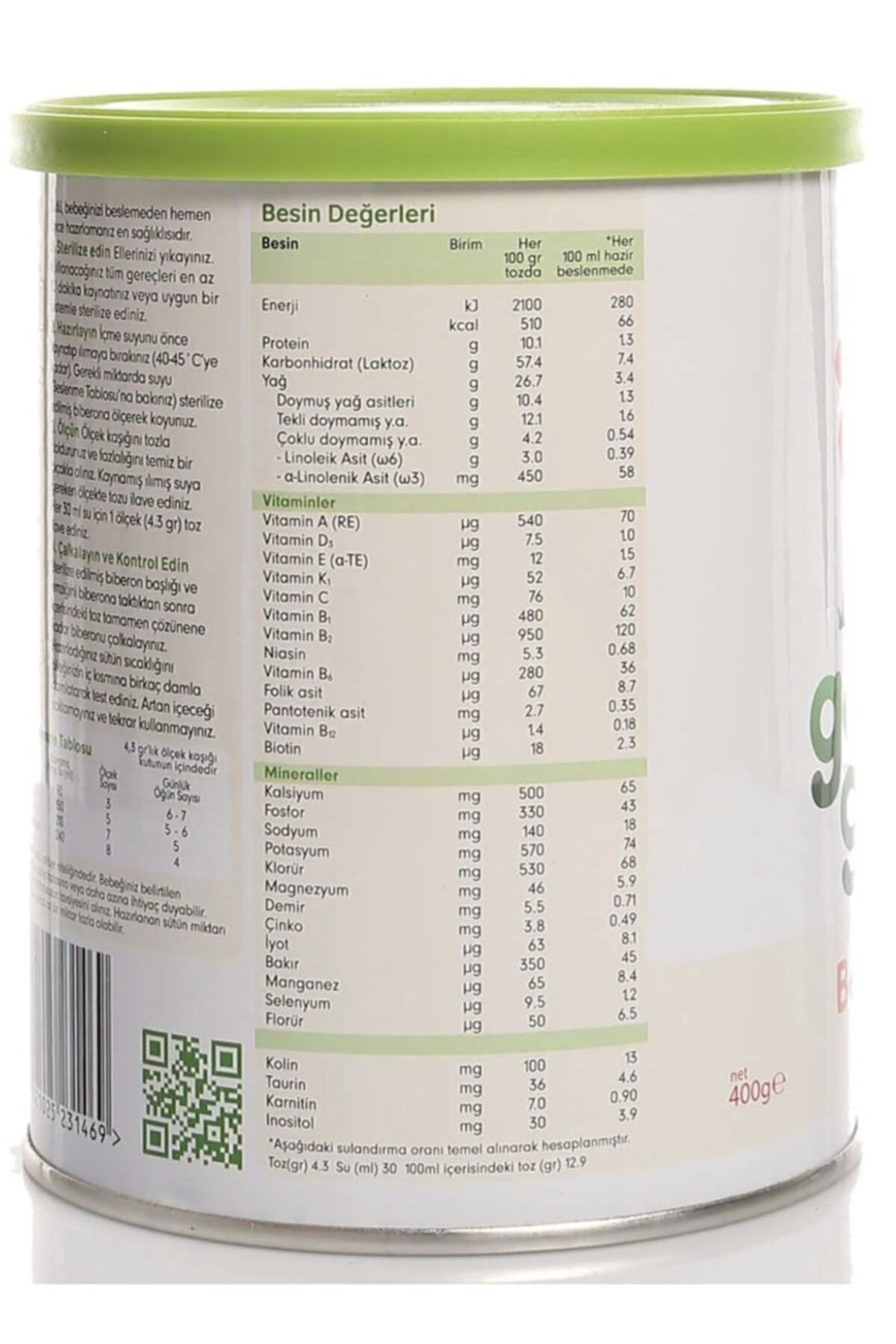 Golden Goat Keçi Bebek Sütü 1 Numara 400 Gr