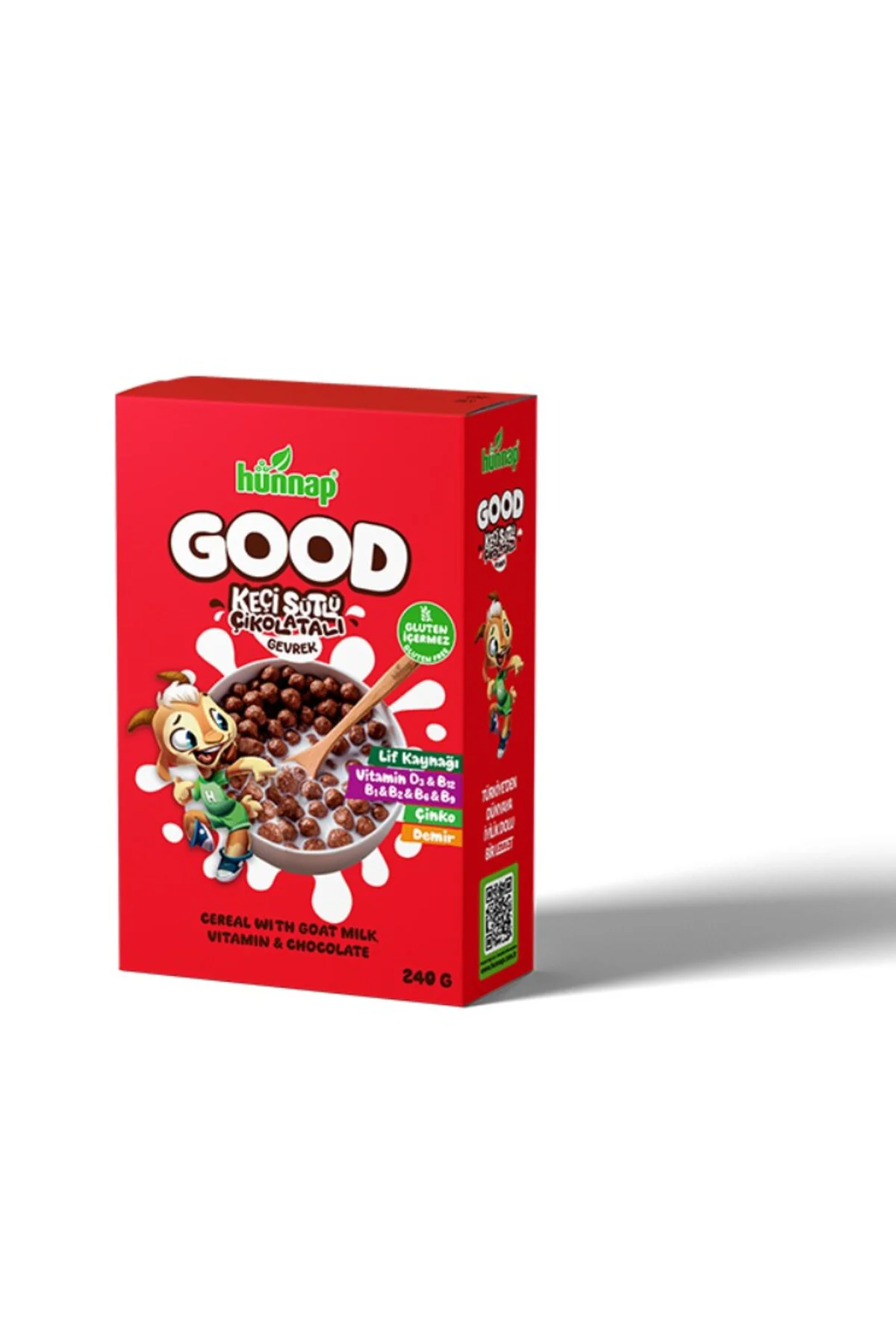 Keçi Sütlü Çikolata ve Vitamin Tahıllı Glutensiz Gevrek 240 Gr
