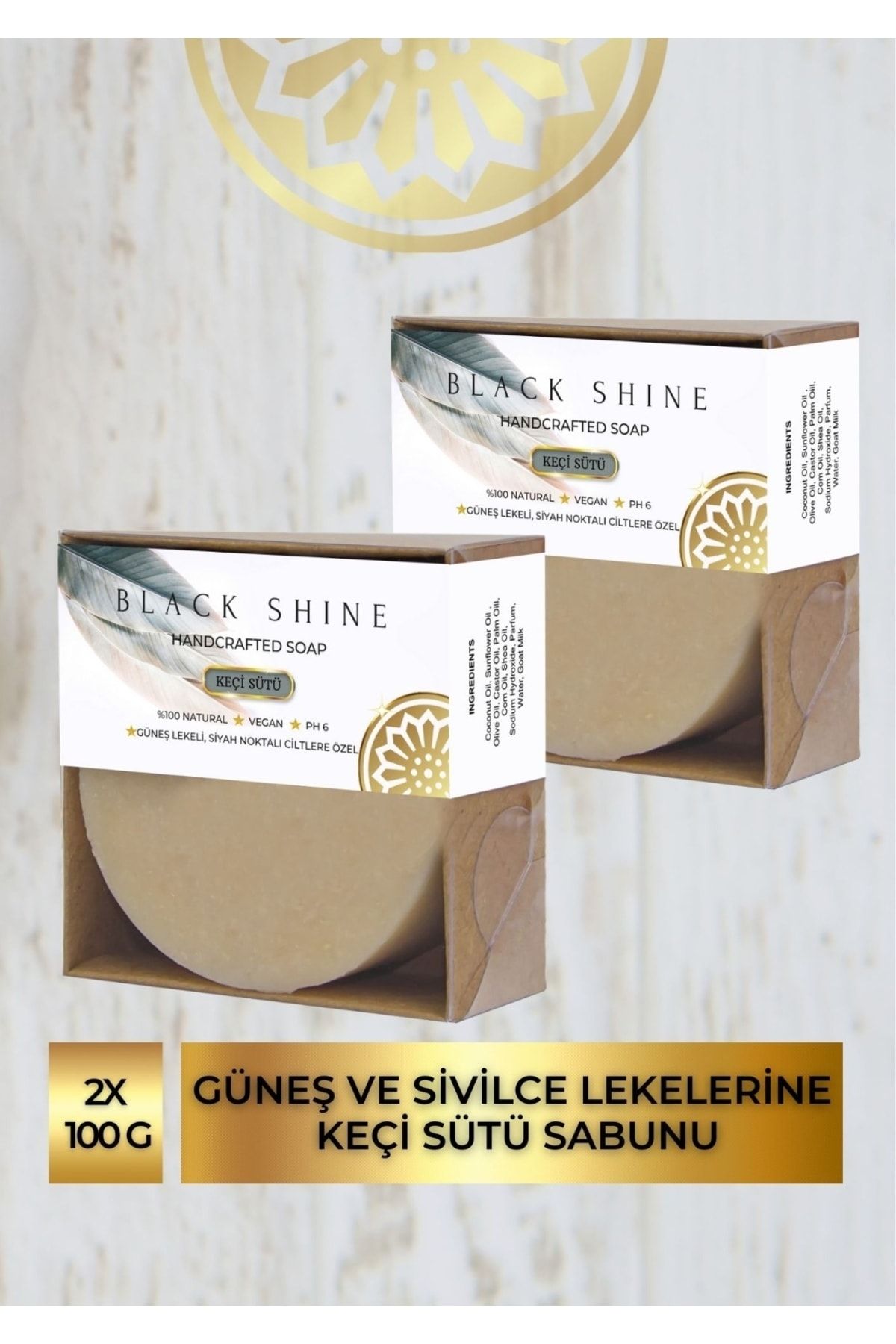 Keçi Sütü Sabunu Güneş Lekeli, Siyah Noktalı Ciltlere Özel, Yoğun Nemlendiricili Doğal 100 Gr X 2