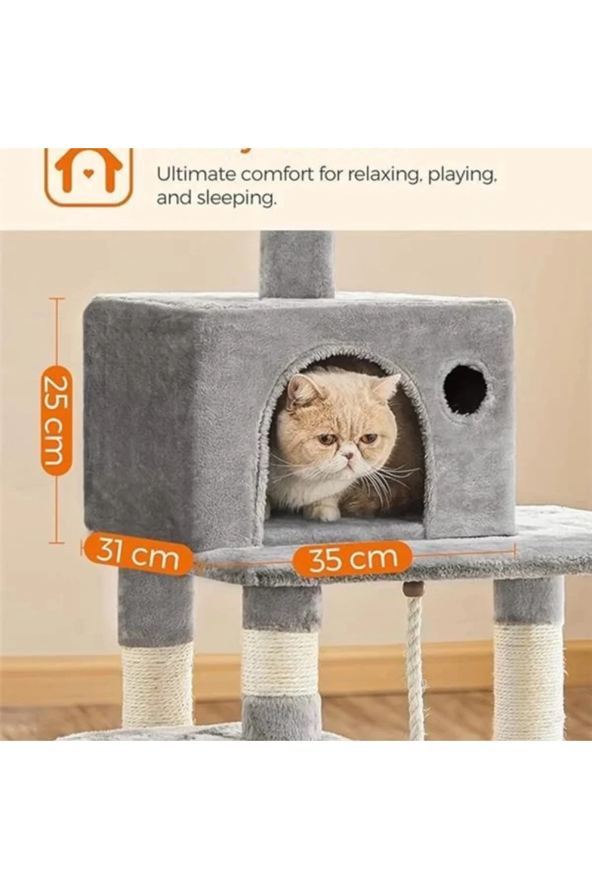 kedi ağacı, 143 cm yüksekliğinde, kedi ağacı, 11 tırmalama direği